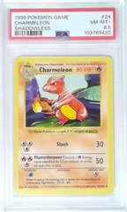 V1991: 1999: Charmeleon: 24/102: Shadowless: Game: PSA: 8.5: NM-MT+: 103769420